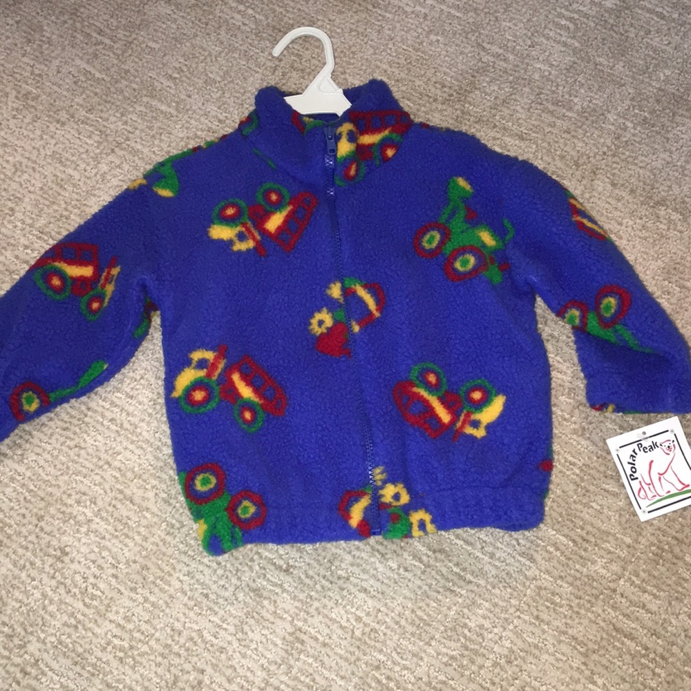 Polar Peak Fleece Jacket with Truck Pattern